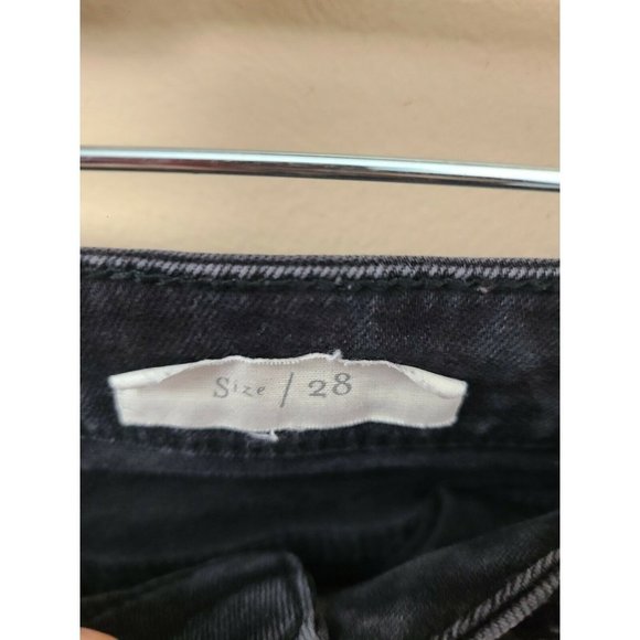 Pilcro And The Letterpress Women Black Studded Flare Leg Denims Jeans Size 28 - Picture 9 of 11